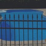 The beautiful swimming pool fence