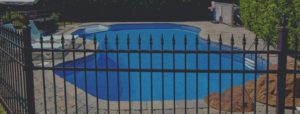 The beautiful swimming pool fence