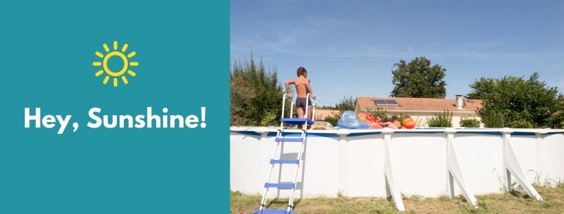 Children play on the Above Ground Pool