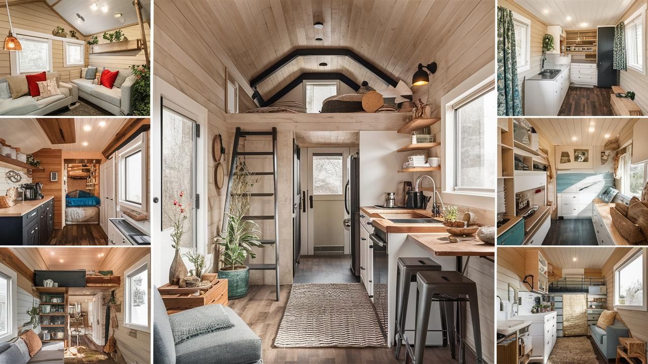 different decorating ideas and how they can be applied in a tiny house.