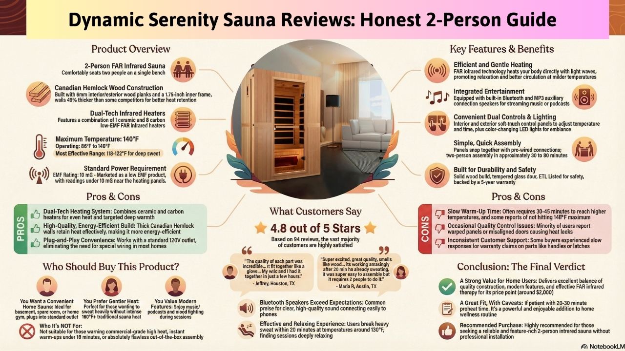 Dynamic Serenity Sauna Reviews Honest 2-Person Guide