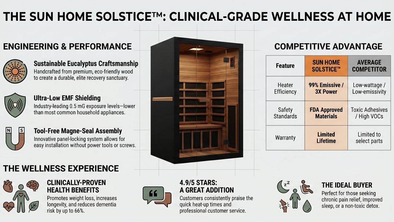 Sun Home Solstice™ 2-Person Infrared Sauna Reviews