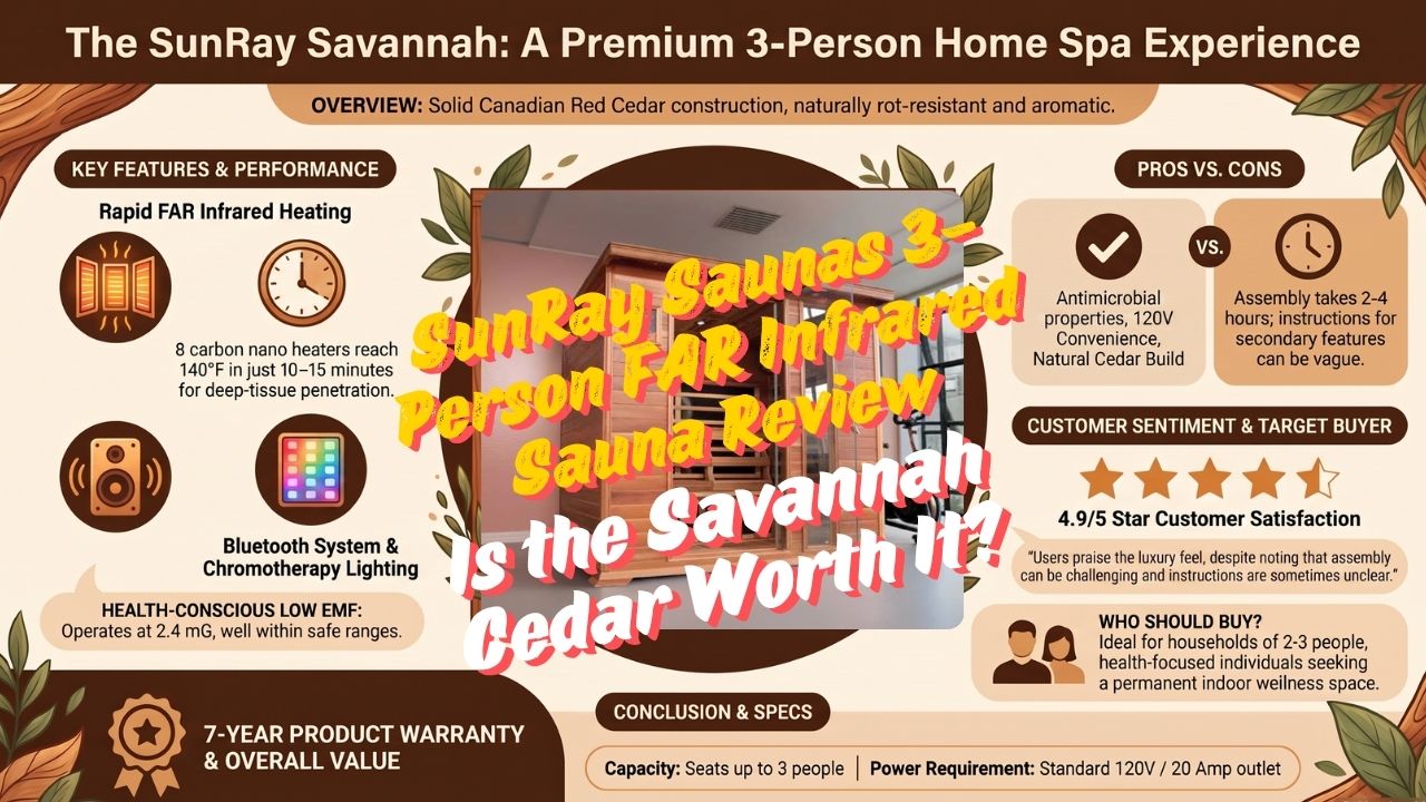 SunRay Saunas 3-Person FAR Infrared Sauna Review